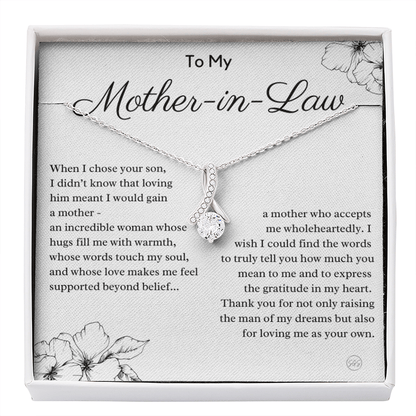 Personalized Knot Necklace for Your Mother-in-law | Mother's Day Gift, From Daughter-in-Law, Mother in Love MIL2b