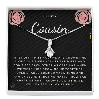 Gift for Cousin | Cousin Crew Necklace, Cousins and Best Friends, I Miss You Present, Gift for Birthday, Graduation, Thinking of You 2403B