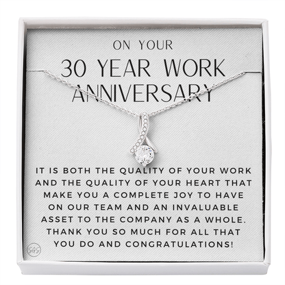 30 Year Job Anniversary Gift | Thank You Gift from Boss, Employee Work Appreciation, Co-Worker, Congrats, Years of Service WA30b