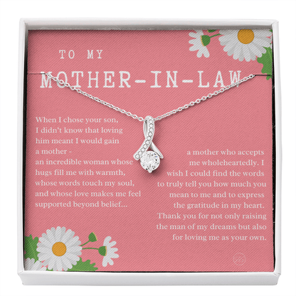 Personalized Knot Necklace for Your Mother-in-law | Mother's Day Gift, From Daughter-in-Law, Mother in Love MIL8b