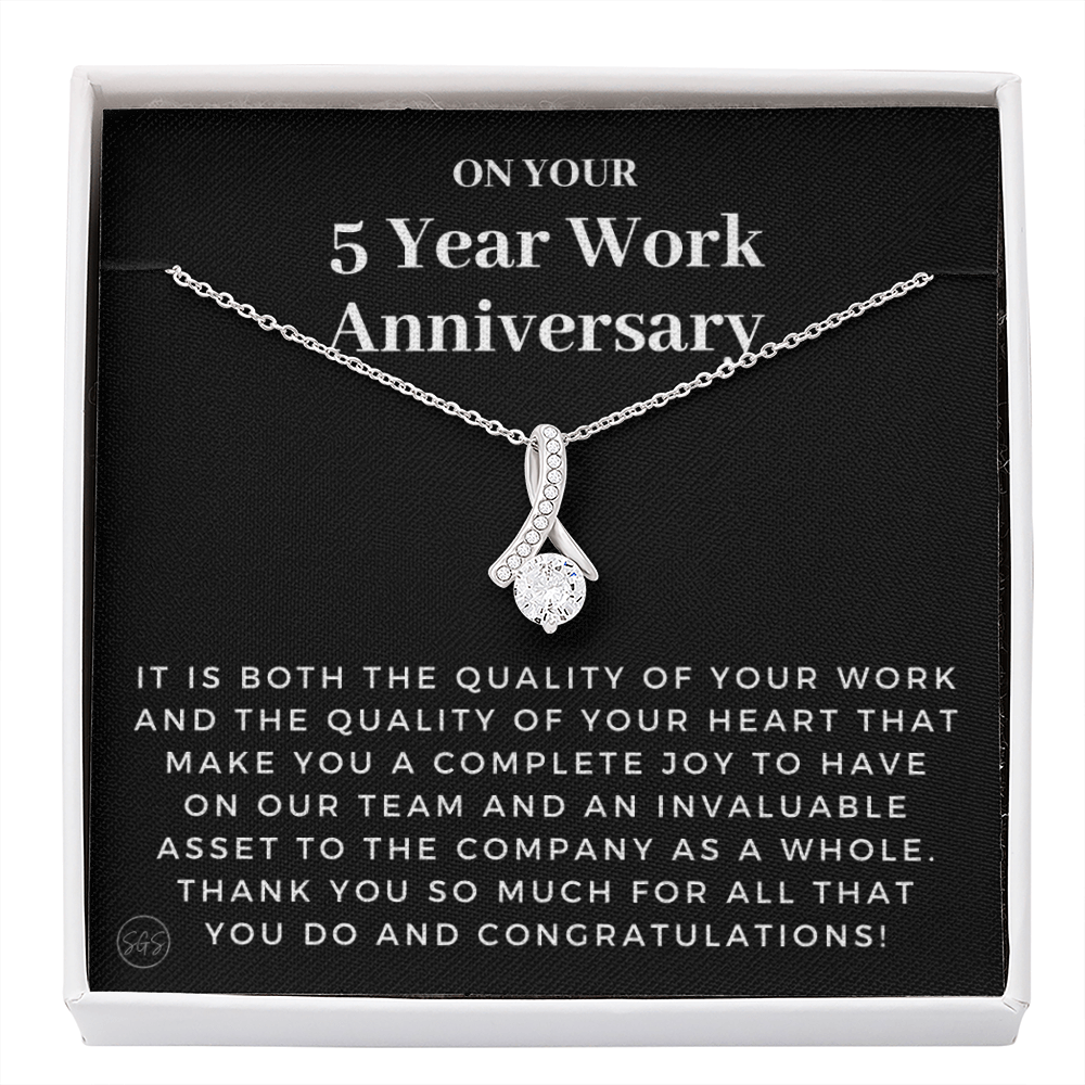 5 Year Job Anniversary Gift | Thank You Gift from Boss, Employee Work Appreciation, Co-Worker, Congrats, Years of Service AN05B