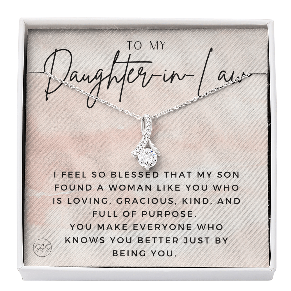 Daughter in Law Gift | Future DIL, Bonus Daughter, From Mother in Law, Father in Law, In Laws, For the Bride, Son's Wife, Fiance 1012DILabA