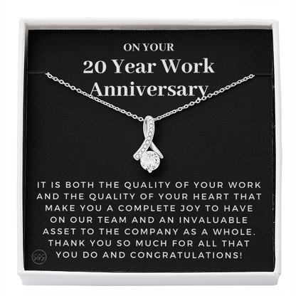 20 Year Job Anniversary Gift | Thank You Gift from Boss, Employee Work Appreciation, Co-Worker, Congrats, Years of Service AN20B