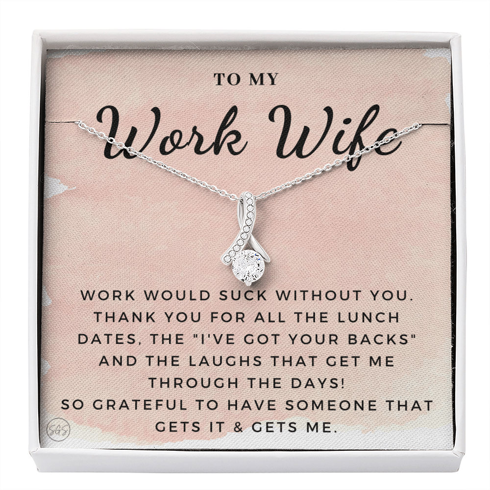 Work Wife Gift | Best Friend at the Office, Christmas, Favorite Co-Worker, Work, Job Anniversary, Employee, Boss, Small Business, Thank You, Bestie Funny 1029waBA
