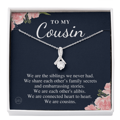 Gift for Cousin | Cousin Crew Necklace, Cousins and Best Friends, I Miss You Present, Gift for Birthday, Graduation, Thinking of You 2418B