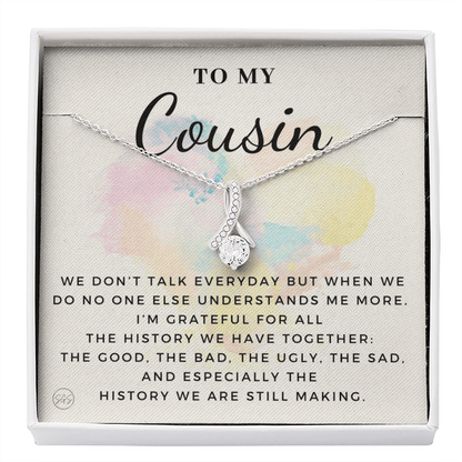 Gift for Cousin | Cousin Crew Necklace, Cousins and Best Friends, I Miss You Present, Gift for Birthday, Graduation, Thinking of You 2410B