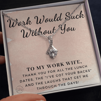 Work Wife Gift | Best Friend at the Office, Christmas, Favorite Co-Worker, Work, Job Anniversary, Employee, Boss, Small Business, Thank You, Bestie Funny 1029wdBA