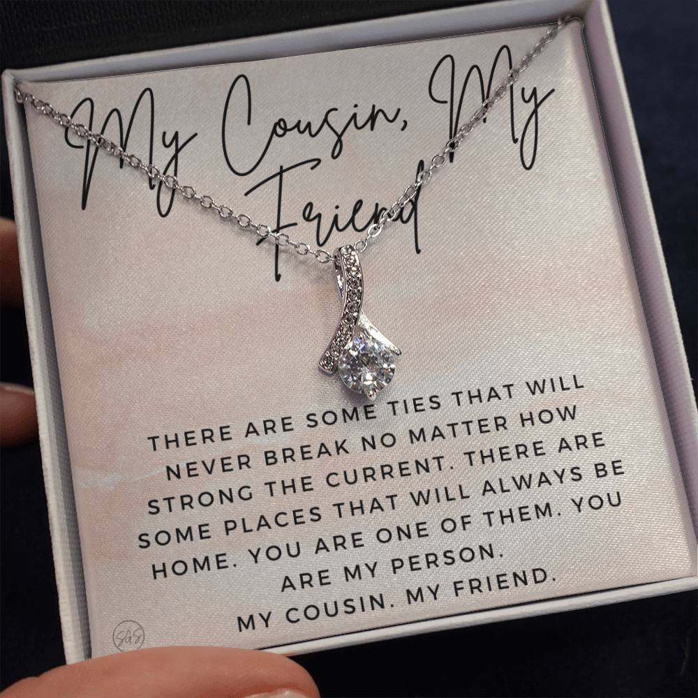 Gift for Cousin | Cousin Crew Necklace, Cousins and Best Friends, I Miss You Present, Gift for Birthday, Graduation, Thinking of You 2413aB