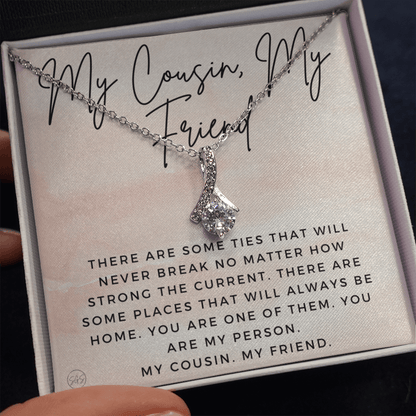Gift for Cousin | Cousin Crew Necklace, Cousins and Best Friends, I Miss You Present, Gift for Birthday, Graduation, Thinking of You 2413aB