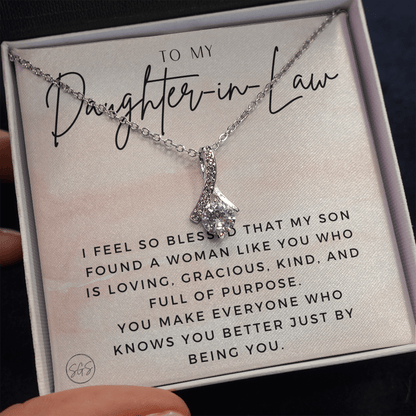 Daughter in Law Gift | Future DIL, Bonus Daughter, From Mother in Law, Father in Law, In Laws, For the Bride, Son's Wife, Fiance 1012DILabA