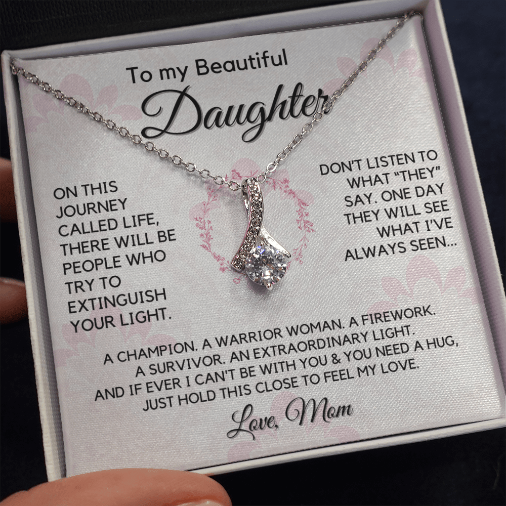 Gift for Daughter From Mom | My Beautiful Girl, Birthday, Graduation, Christmas Present, From Mother, Stepmom, Gift for Teen Girl, Adult Daughter, Adult Baptism, Confirmation, Mother's Day 1118-11B