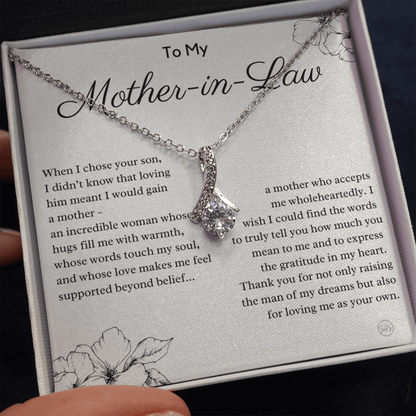 Personalized Knot Necklace for Your Mother-in-law | Mother's Day Gift, From Daughter-in-Law, Mother in Love MIL2b