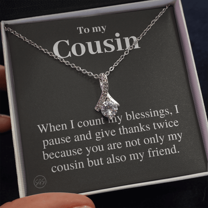 Gift for Cousin | Cousin Crew Necklace, Cousins and Best Friends, I Miss You Present, Gift for Birthday, Graduation, Thinking of You 2409B