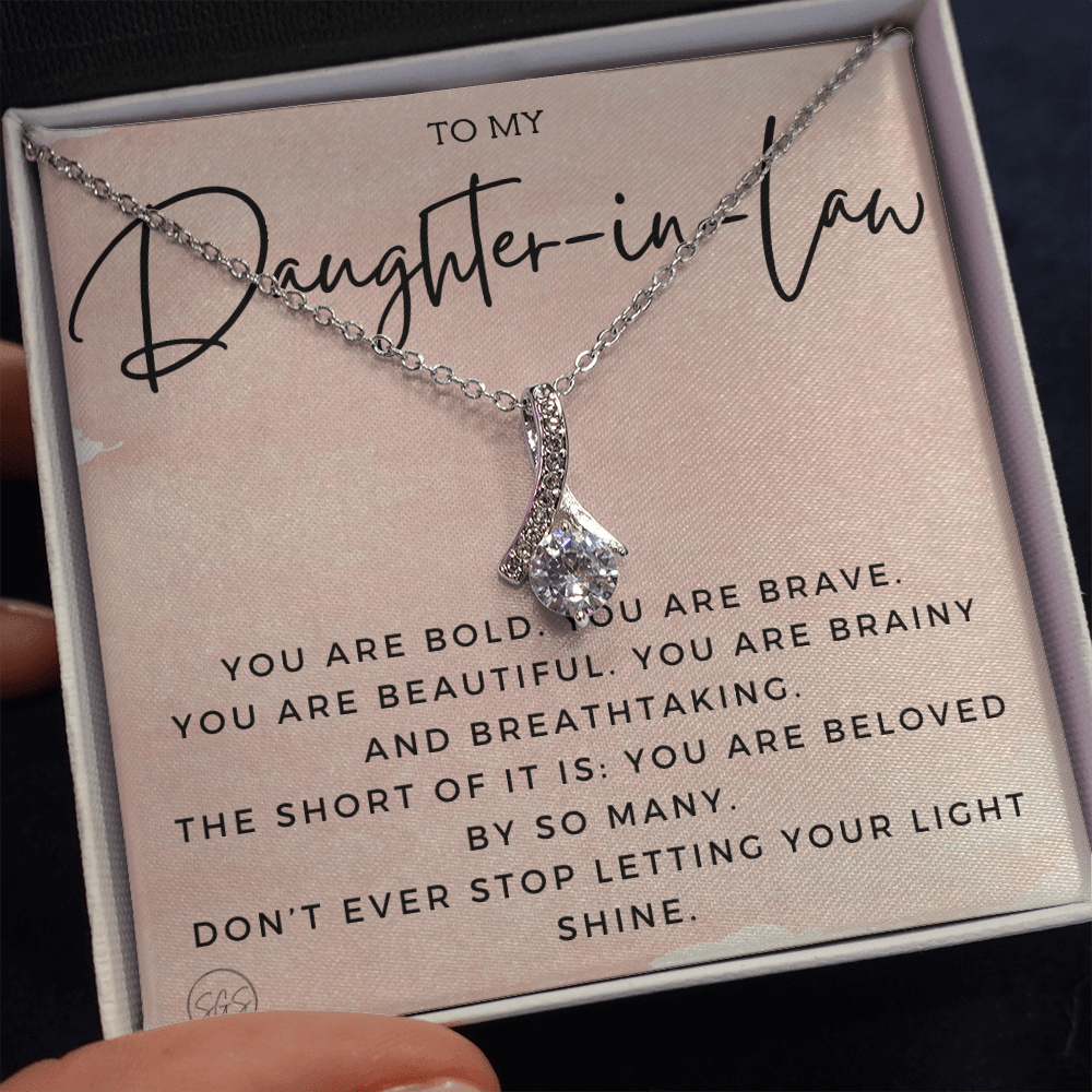 Daughter in Law Gift | Future DIL, Bonus Daughter, From Mother in Law, Father in Law, In Laws, For the Bride, Son's Wife, Fiance 1012DILhbA