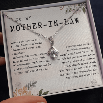 Personalized Knot Necklace for Your Mother-in-law | Mother's Day Gift, From Daughter-in-Law, Mother in Love MIL7b