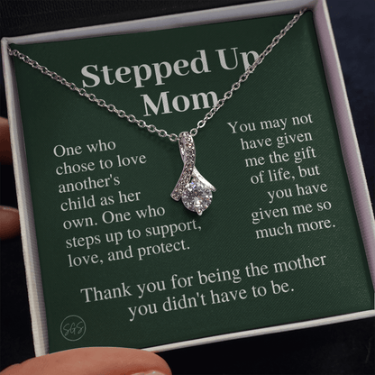 Stepped Up Mom | Gift for Stepmom, Bonus Mom, Stepmother, Grandma, Second Mama, From Step Daughter Son, Mother's Day, Birthday, Foster 125fB