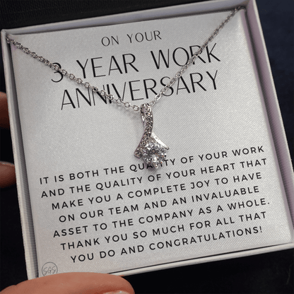 3 Year Job Anniversary Gift | Thank You Gift from Boss, Employee Work Appreciation, Co-Worker, Congrats, Years of Service WA3b