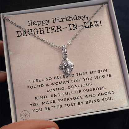 Daughter in Law Gift | Future DIL, Bonus Daughter, From Mother in Law, Father in Law, In Laws, For the Bride, Son's Wife, Fiance 1012DILhbbA
