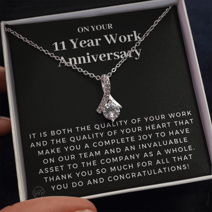 11 Year Job Anniversary Gift | Thank You Gift from Boss, Employee Work Appreciation, Co-Worker, Congrats, Years of Service AN11B