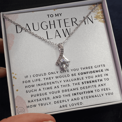 Daughter in Law Gift | Future DIL, Bonus Daughter, From Mother in Law, Father in Law, In Laws, For the Bride, Son's Wife, Fiance 1012DILcbA