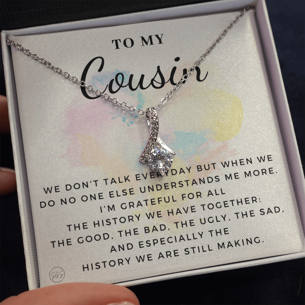 Gift for Cousin | Cousin Crew Necklace, Cousins and Best Friends, I Miss You Present, Gift for Birthday, Graduation, Thinking of You 2410B