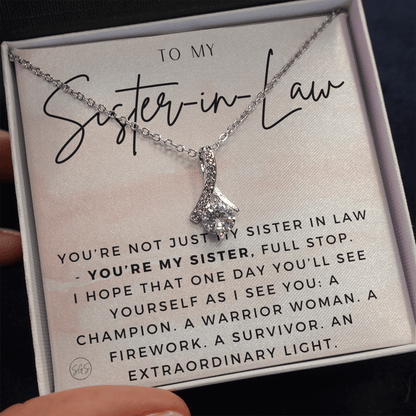 Sister-in-Law Gifts | Husband's Sister, Wife's Sister, Christmas Gift for Sister in Law, Birthday, Wedding, Future Sister Necklace 1103aBA