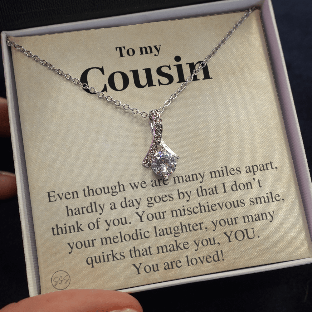 Gift for Cousin | Cousin Crew Necklace, Cousins and Best Friends, I Miss You Present, Gift for Birthday, Graduation, Thinking of You 2415B