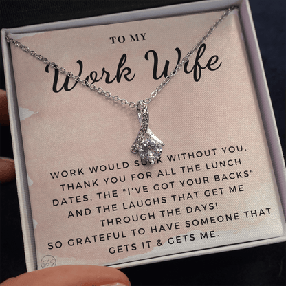 Work Wife Gift | Best Friend at the Office, Christmas, Favorite Co-Worker, Work, Job Anniversary, Employee, Boss, Small Business, Thank You, Bestie Funny 1029waBA
