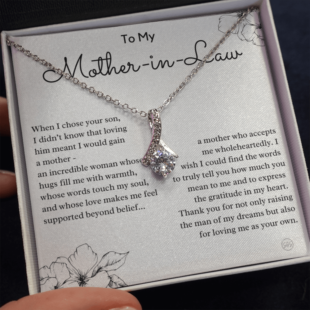 Personalized Knot Necklace for Your Mother-in-law | Mother's Day Gift, From Daughter-in-Law, Mother in Love MIL1b