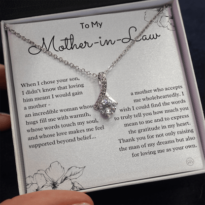 Personalized Knot Necklace for Your Mother-in-law | Mother's Day Gift, From Daughter-in-Law, Mother in Love MIL1b