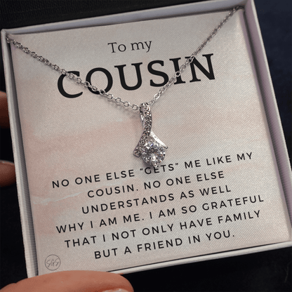 Gift for Cousin | Cousin Crew Necklace, Cousins and Best Friends, I Miss You Present, Gift for Birthday, Graduation, Thinking of You 2417B