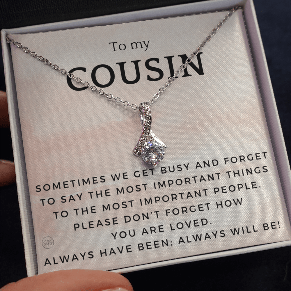 Gift for Cousin | Cousin Crew Necklace, Cousins and Best Friends, I Miss You Present, Gift for Birthday, Graduation, Thinking of You 2412B