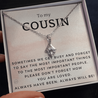 Gift for Cousin | Cousin Crew Necklace, Cousins and Best Friends, I Miss You Present, Gift for Birthday, Graduation, Thinking of You 2412B