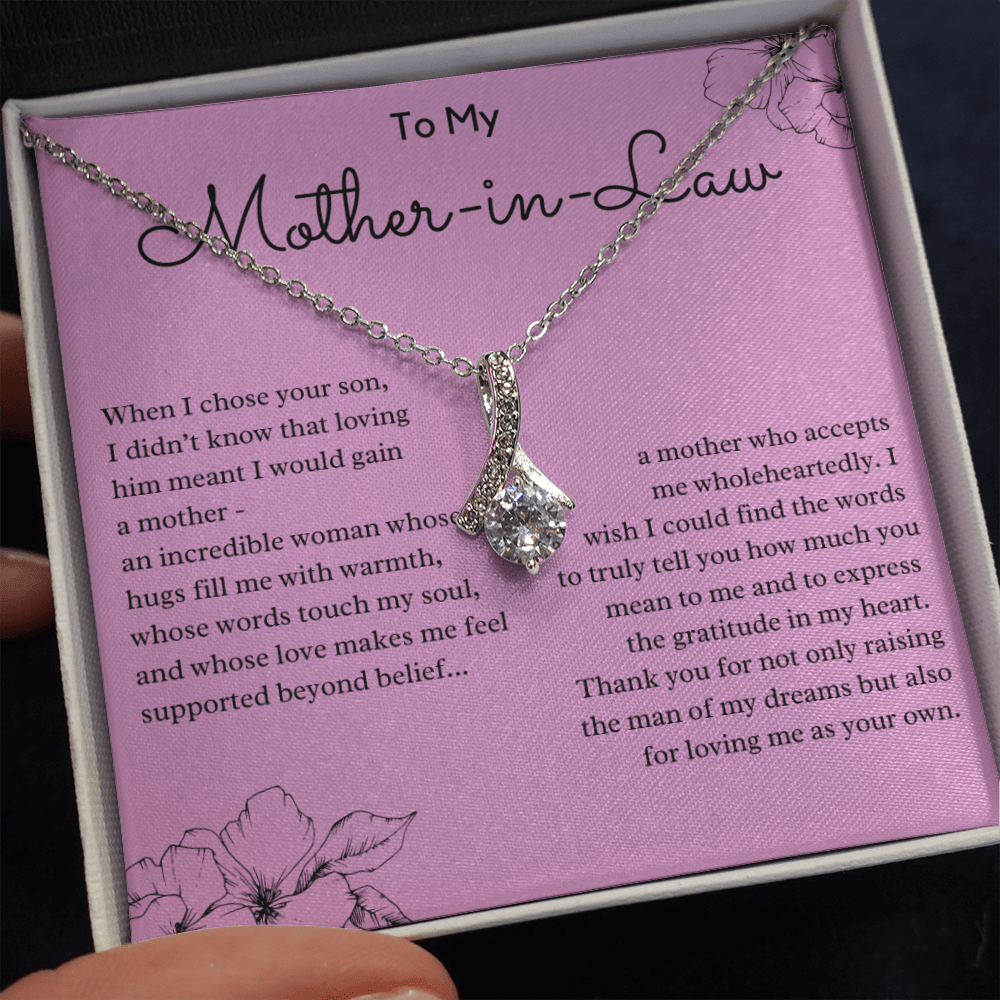 Personalized Knot Necklace for Your Mother-in-law | Mother's Day Gift, From Daughter-in-Law, Mother in Love MIL3b