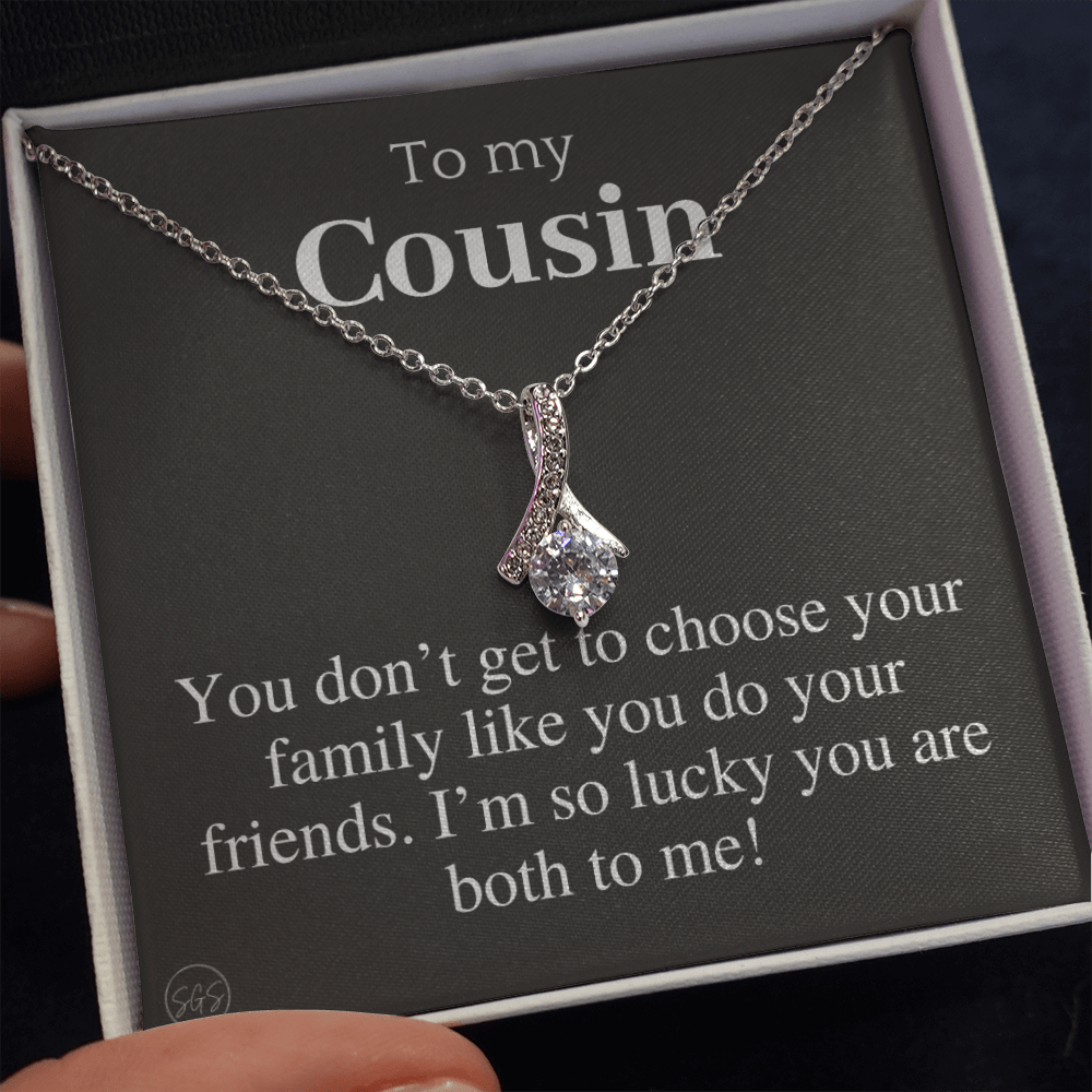 Gift for Cousin | Cousin Crew Necklace, Cousins and Best Friends, I Miss You Present, Gift for Birthday, Graduation, Thinking of You 2401B