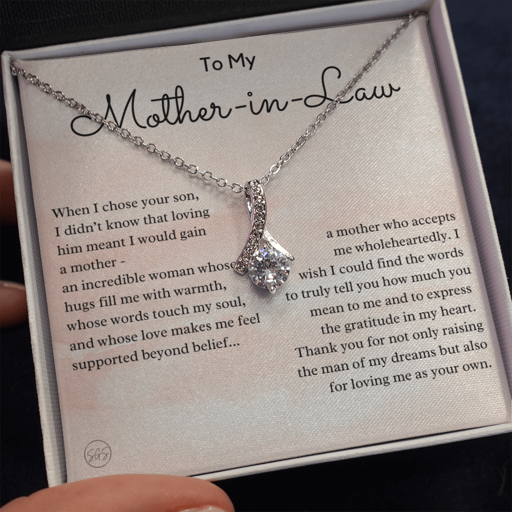 Personalized Knot Necklace for Your Mother-in-law | Mother's Day Gift, From Daughter-in-Law, Mother in Love MIL6b