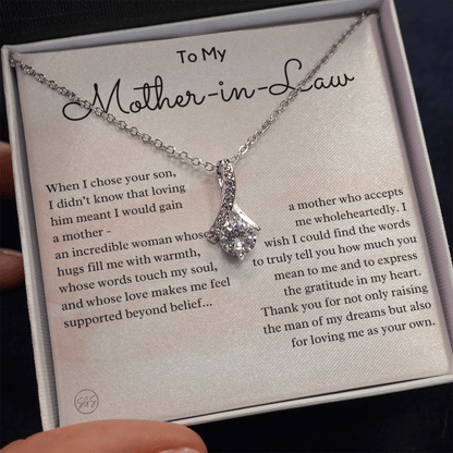 Personalized Knot Necklace for Your Mother-in-law | Mother's Day Gift, From Daughter-in-Law, Mother in Love MIL6b