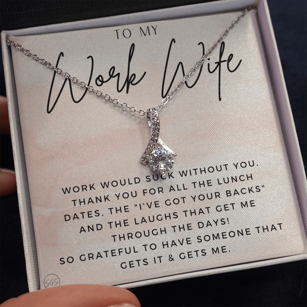 Work Wife Gift | Best Friend at the Office, Christmas, Favorite Co-Worker, Work, Job Anniversary, Employee, Boss, Small Business, Thank You, Bestie Funny 1029wcBA