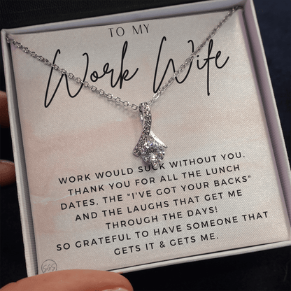 Work Wife Gift | Best Friend at the Office, Christmas, Favorite Co-Worker, Work, Job Anniversary, Employee, Boss, Small Business, Thank You, Bestie Funny 1029wcBA