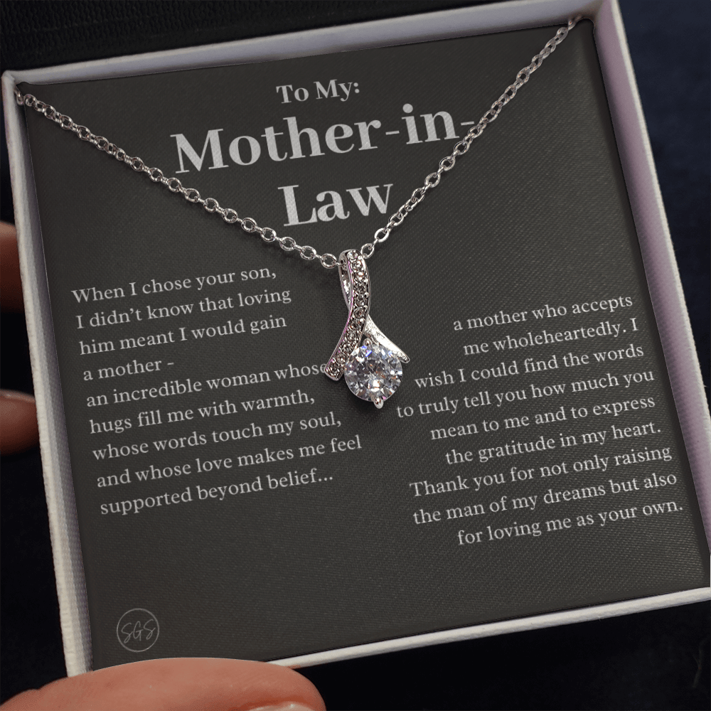 Personalized Knot Necklace for Your Mother-in-law | Mother's Day Gift, From Daughter-in-Law, Mother in Love MIL5b