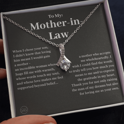 Personalized Knot Necklace for Your Mother-in-law | Mother's Day Gift, From Daughter-in-Law, Mother in Love MIL5b