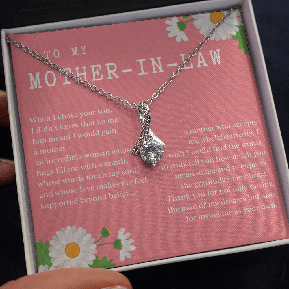 Personalized Knot Necklace for Your Mother-in-law | Mother's Day Gift, From Daughter-in-Law, Mother in Love MIL8b
