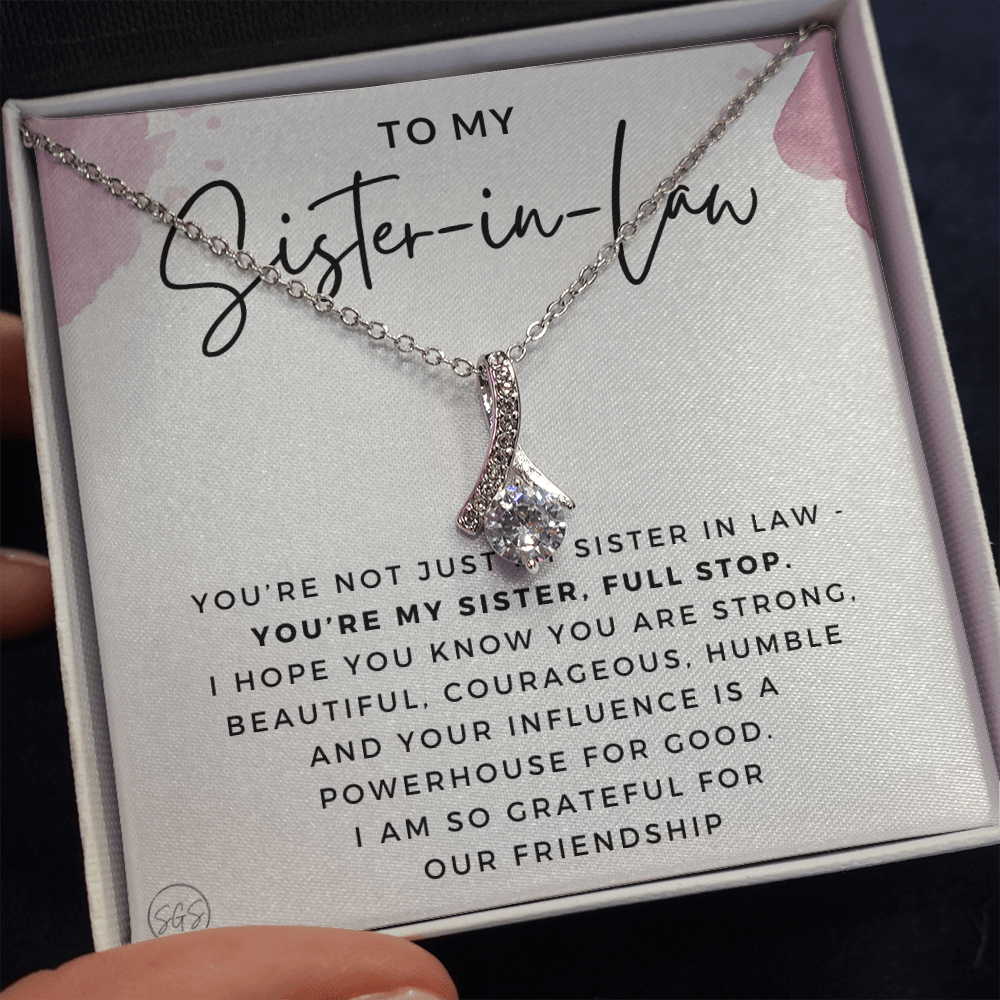 Sister-in-Law Gifts | Husband's Sister, Wife's Sister, Christmas Gift for Sister in Law, Birthday, Wedding, Future Sister Necklace 1103bBA