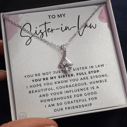 Sister-in-Law Gifts | Husband's Sister, Wife's Sister, Christmas Gift for Sister in Law, Birthday, Wedding, Future Sister Necklace 1103bBA