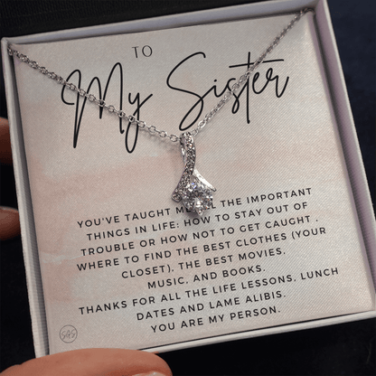 Gift for My Sister | You Are My Person, Thank You, Birthday, Sisters, Wedding, Christmas Gift to Sister From Sister, Sister-in-Law 1113fBA