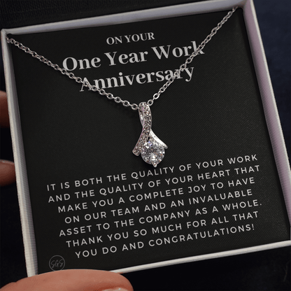 1 Year Job Anniversary Gift | Thank You Gift from Boss, Employee Work Appreciation, Co-Worker, Congrats, Years of Service AN01B