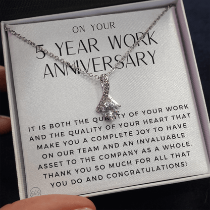 5 Year Job Anniversary Gift | Thank You Gift from Boss, Employee Work Appreciation, Co-Worker, Congrats, Years of Service WA5b