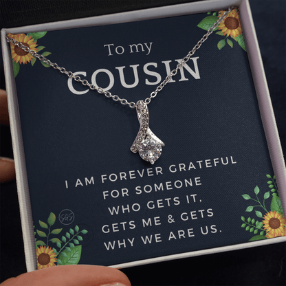 Gift for Cousin | Cousin Crew Necklace, Cousins and Best Friends, I Miss You Present, Gift for Birthday, Graduation, Thinking of You 2416B