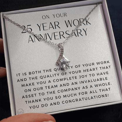 25 Year Job Anniversary Gift | Thank You Gift from Boss, Employee Work Appreciation, Co-Worker, Congrats, Years of Service WA25b
