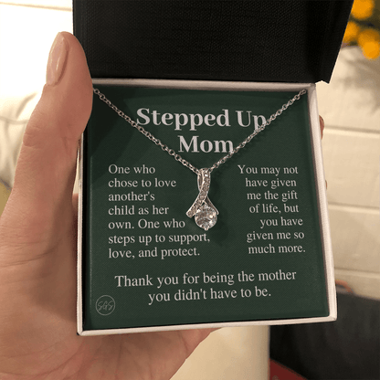 Stepped Up Mom | Gift for Stepmom, Bonus Mom, Stepmother, Grandma, Second Mama, From Step Daughter Son, Mother's Day, Birthday, Foster 125fB